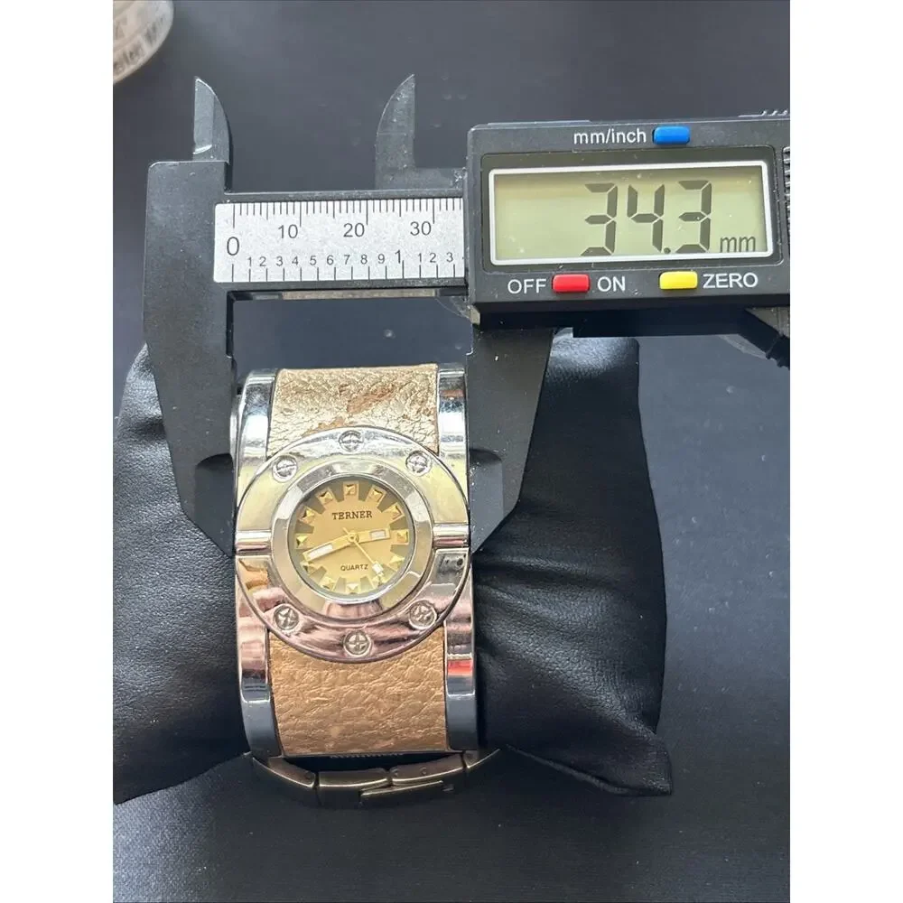 Terner Two Tone Women’s Quartz Cuff Watch